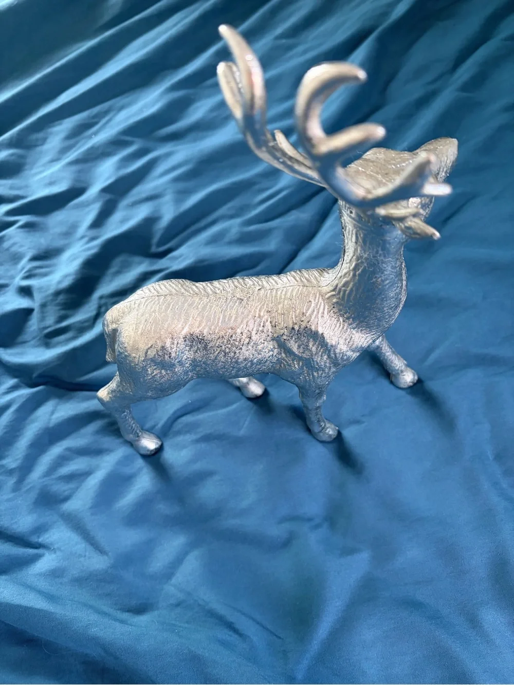 Target Holiday Shop Silver Reindeer Figurine Faux Metal Christmas Decor